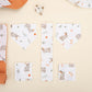 9 Piece - Newborn Sets - Double Sided - Winter - Turuncu Petek - Kahverengi Tavşan