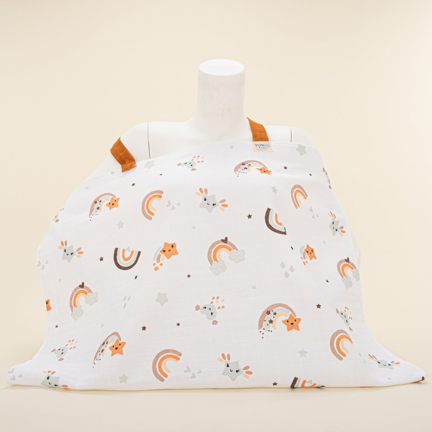 Breastfeeding Bib - Turuncu Gökkuşağı