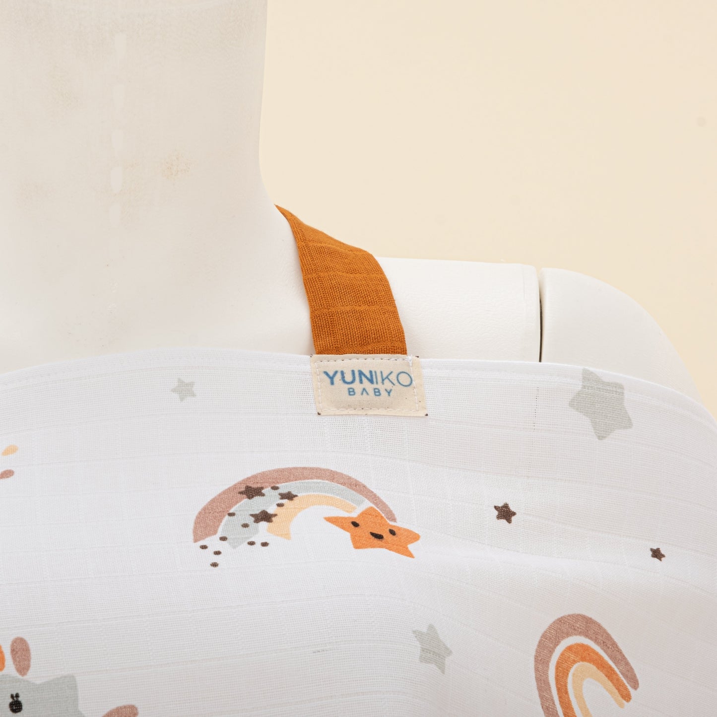 Breastfeeding Bib - Turuncu Gökkuşağı