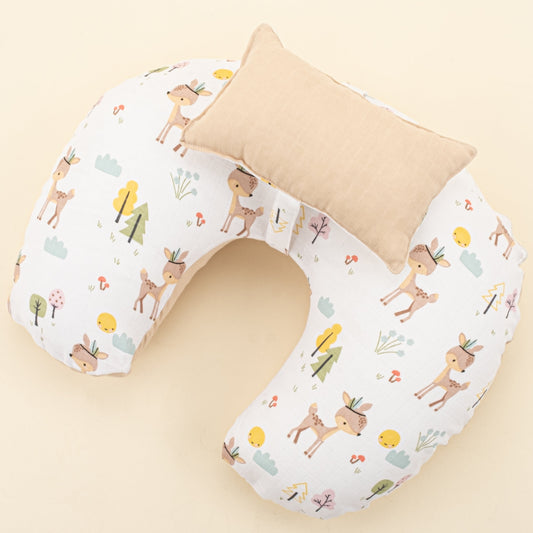 Double Sided Breastfeeding Pillow - Kumsal Beji Muslin - Ceylan