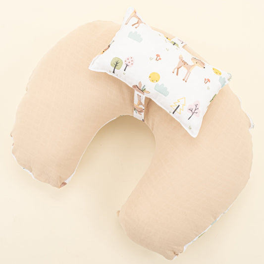 Double Sided Breastfeeding Pillow - Kumsal Beji Muslin - Ceylan