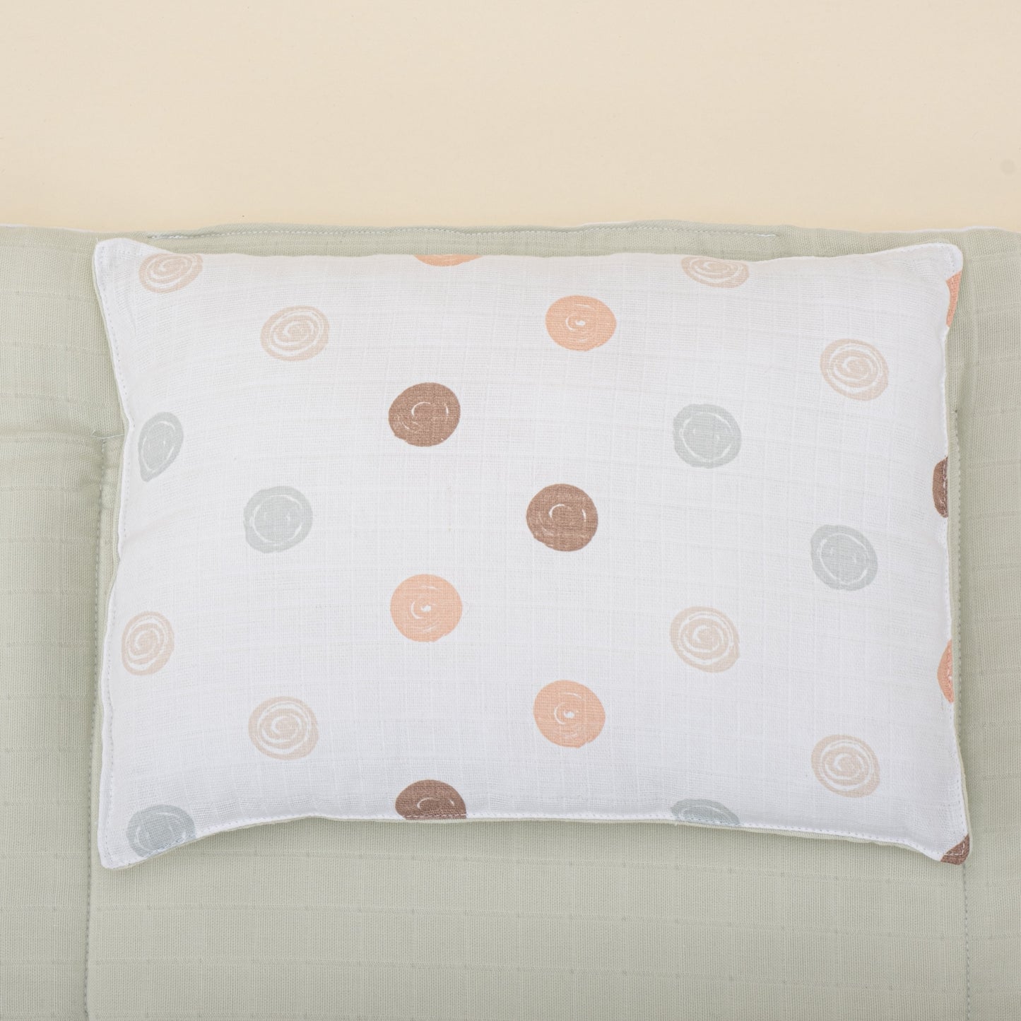 Double Sided Changing Pad and Pillow - Mint Muslin - Puantiye