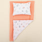 Double Sided Changing Pad and Pillow -  Somon Petek - Yeşil Çiçekler