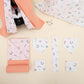 9 Piece - Newborn Sets - Double Sided - Winter - Somon Petek - Yeşil Çiçekler