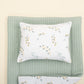 Double Sided Changing Pad and Pillow - Mint Örgü - Yapraklar