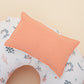 Double Sided Breastfeeding Pillow - Somon Petek - Yeşil Çiçekler