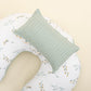 Double Sided Breastfeeding Pillow - Mint Örgü - Yapraklar