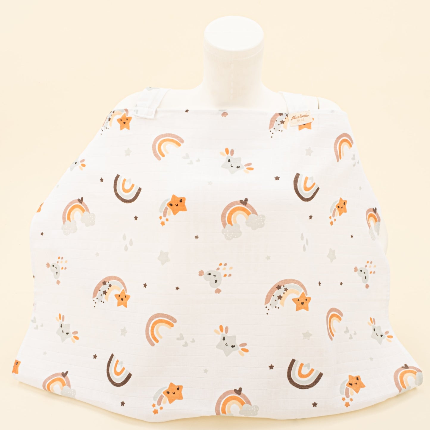 Breastfeeding Bib - Turuncu Gökkuşağı