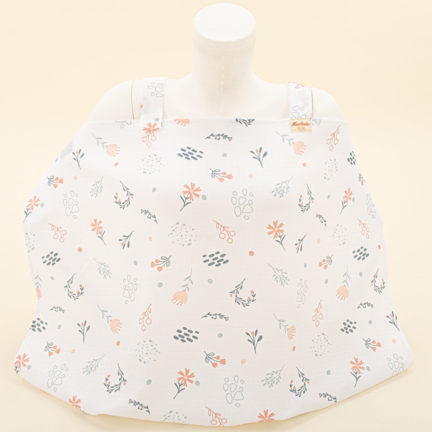 Breastfeeding Bib - Yeşil Çiçekler