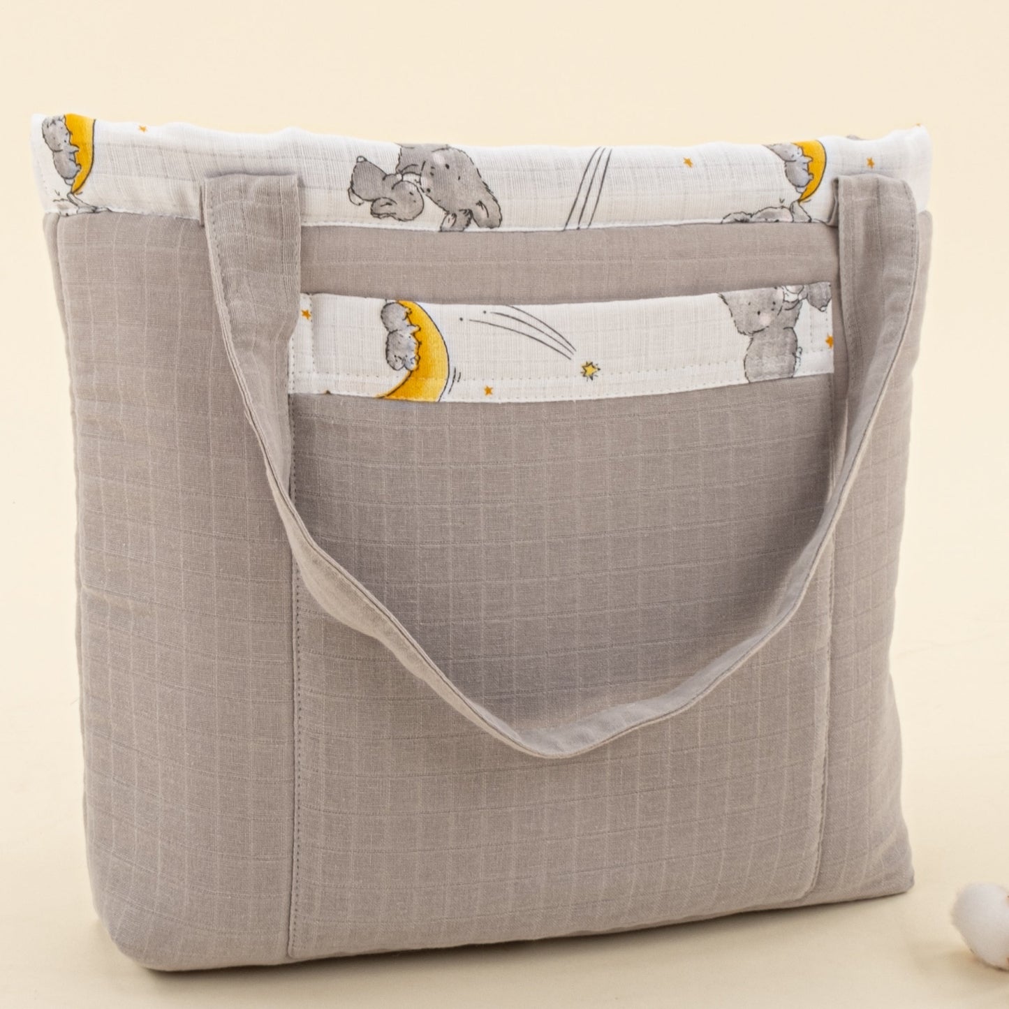 Baby Care Bag - Açık Gri Muslin - Gri Tavşan