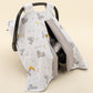 Stroller Cover Set - Double Side - Açık Gri Muslin - Gri Tavşan