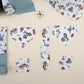 9 Piece - Newborn Sets - Double Sided - Winter - Petrol Mavisi Petek - Araçlar