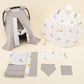 9 Piece - Newborn Sets - Double Sided - Seasonal - Açık Gri Muslin - Gri Tavşan