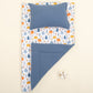 Double Sided Changing Pad and Pillow - İndigo Havuz - Mavi Balkabağı