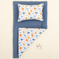 Double Sided Changing Pad and Pillow - İndigo Havuz - Mavi Balkabağı