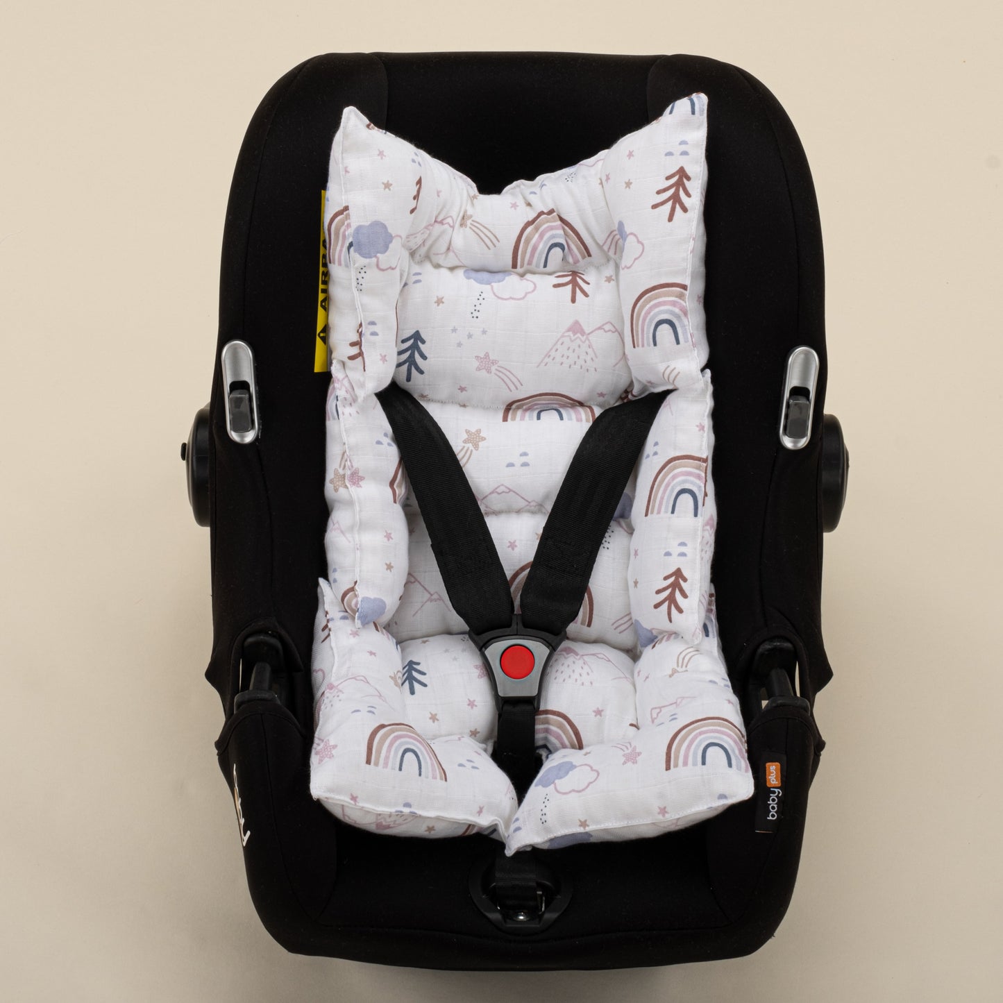 Stroller Cover Set - Double Side - Pudra Muslin - Pastel Gökkuşağı