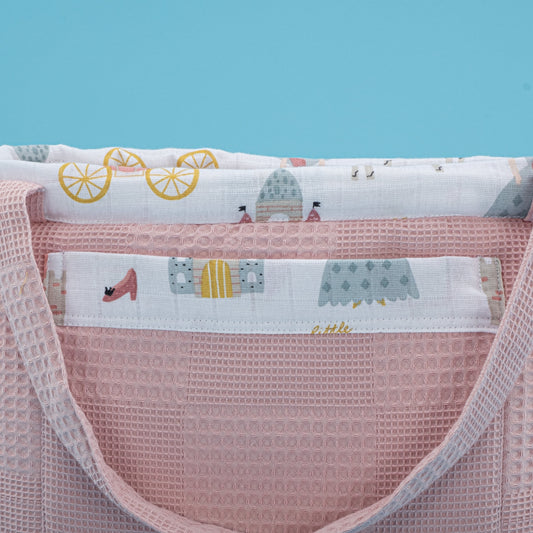 Baby Care Bag  - Gül Kurusu Waffle - Sindirella