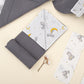 11 Piece - Newborn Sets - Double Sided - Winter - Antrasit Waffle - Gri Tavşan