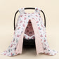 Stroller Cover Set - Double Side - Pembe Waffle - Kelebekler