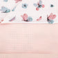 Double Sided Pique Blanket - Pembe Waffle - Kelebekler