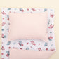 Double Sided Changing Pad and Pillow - Pembe Waffle - Kelebekler