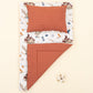 Double Sided Changing Pad and Pillow - Koyu Kiremit Muslin - Harry