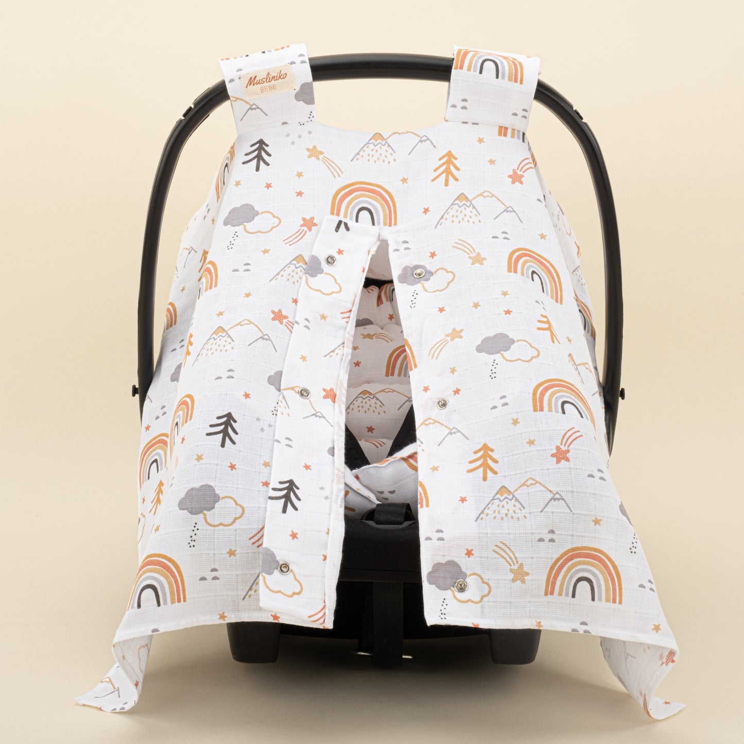 Stroller Cover Set - Single Side - Turuncu Kuyruklu Yıldız