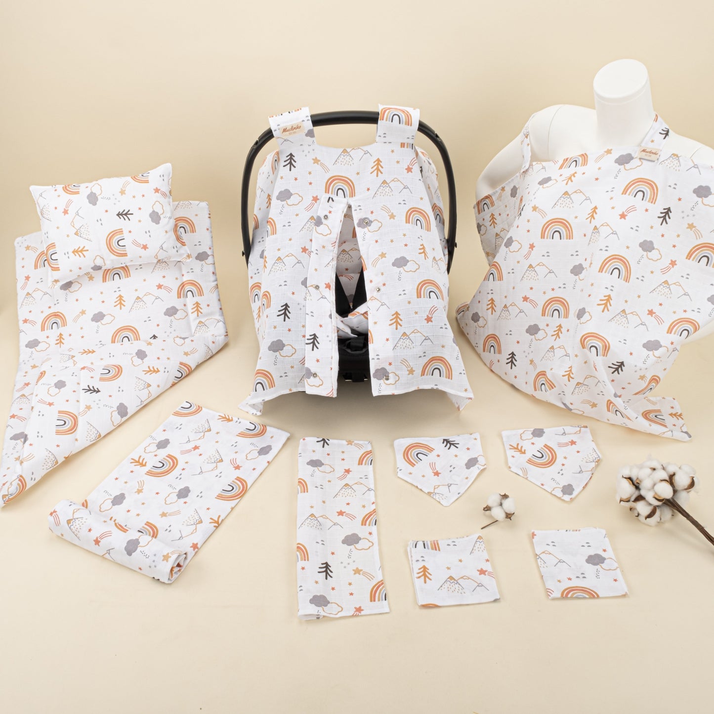 11 Piece - Newborn Sets - Summery - Turuncu Kuyruklu Yıldız