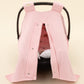 Stroller Cover Set - Single Side - Koyu Pembe Örgü - Balerin