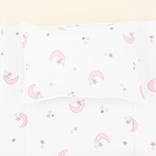 Double Sided Changing Pad and Pillow  - Pembe Ay