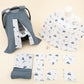 9 Piece - Newborn Sets - Double Sided - Winter - Koyu Mavi Petek - Mavi Arabalar