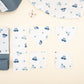 9 Piece - Newborn Sets - Double Sided - Winter - Koyu Mavi Petek - Mavi Arabalar