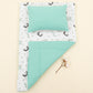 Double Sided Changing Pad and Pillow - Nil Yeşili Petek - Kirpi