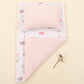 Double Sided Changing Pad and Pillow - Şeker Pembe Örgü - Pembe Bulut