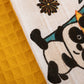 Double Sided Pique Blanket - Hardal Petek - Tropikal Panda