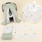 9 Piece - Newborn Sets - Double Sided - Winter - Mint Örgü - Kuş