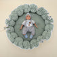 Round Babynest - Çift Taraflı - Yeşil Petek - Gökkuşağı