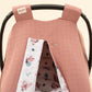 Stroller Cover Set - Double Side - Gül Kurusu Muslin - Kelebekler