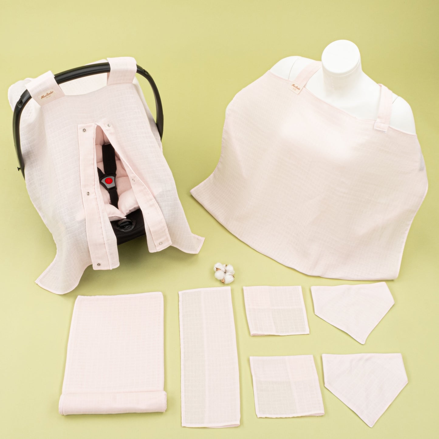 9 Piece - Newborn Sets - Summery - Bebe Pembe Muslin