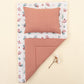 Double Sided Changing Pad and Pillow - Gül Kurusu Muslin - Kelebekler