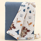 Double Sided Pique Blanket - İndigo Petek - Harry