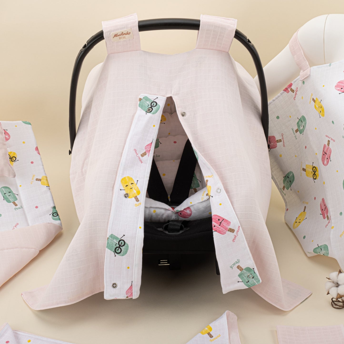 11 Piece - Newborn Sets  - Double Sided - Seasonal - Bebe Pembe Muslin - Dondurma