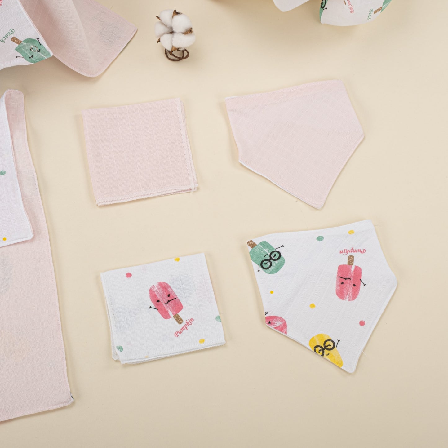 11 Piece - Newborn Sets  - Double Sided - Seasonal - Bebe Pembe Muslin - Dondurma