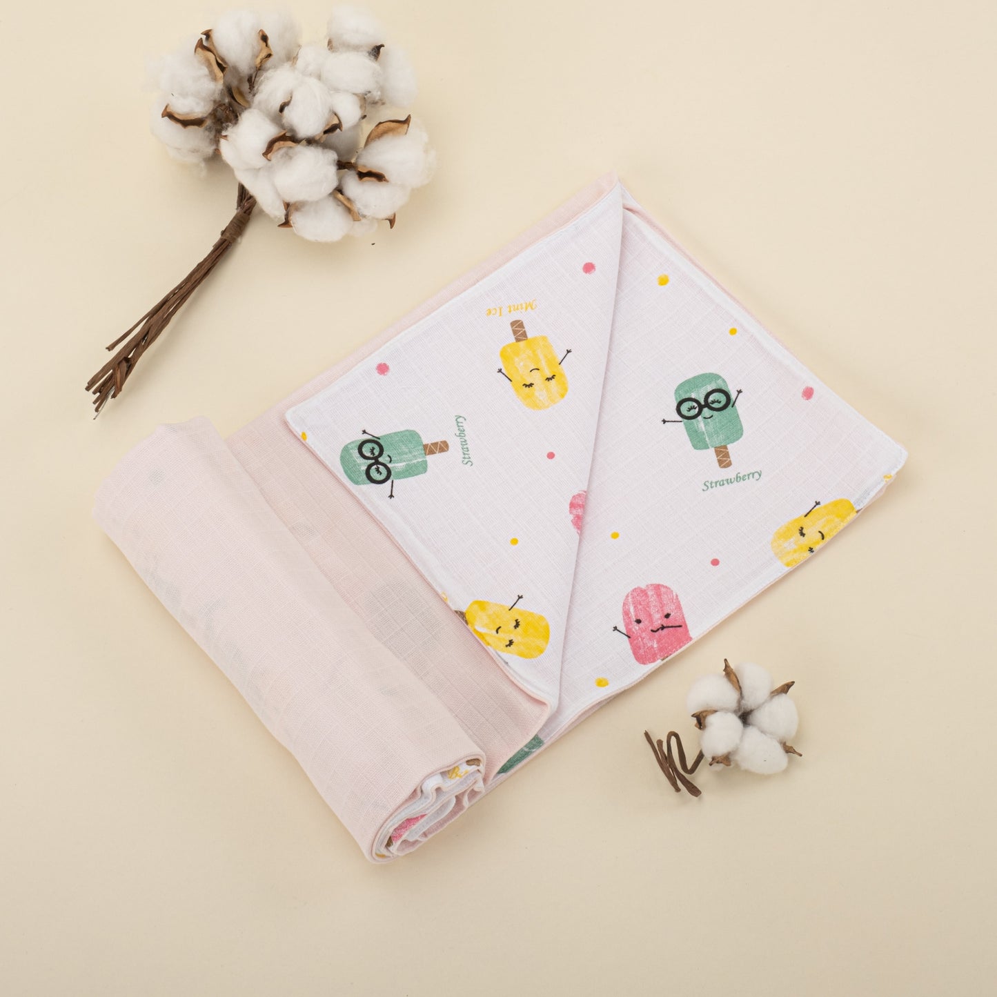 11 Piece - Newborn Sets  - Double Sided - Seasonal - Bebe Pembe Muslin - Dondurma