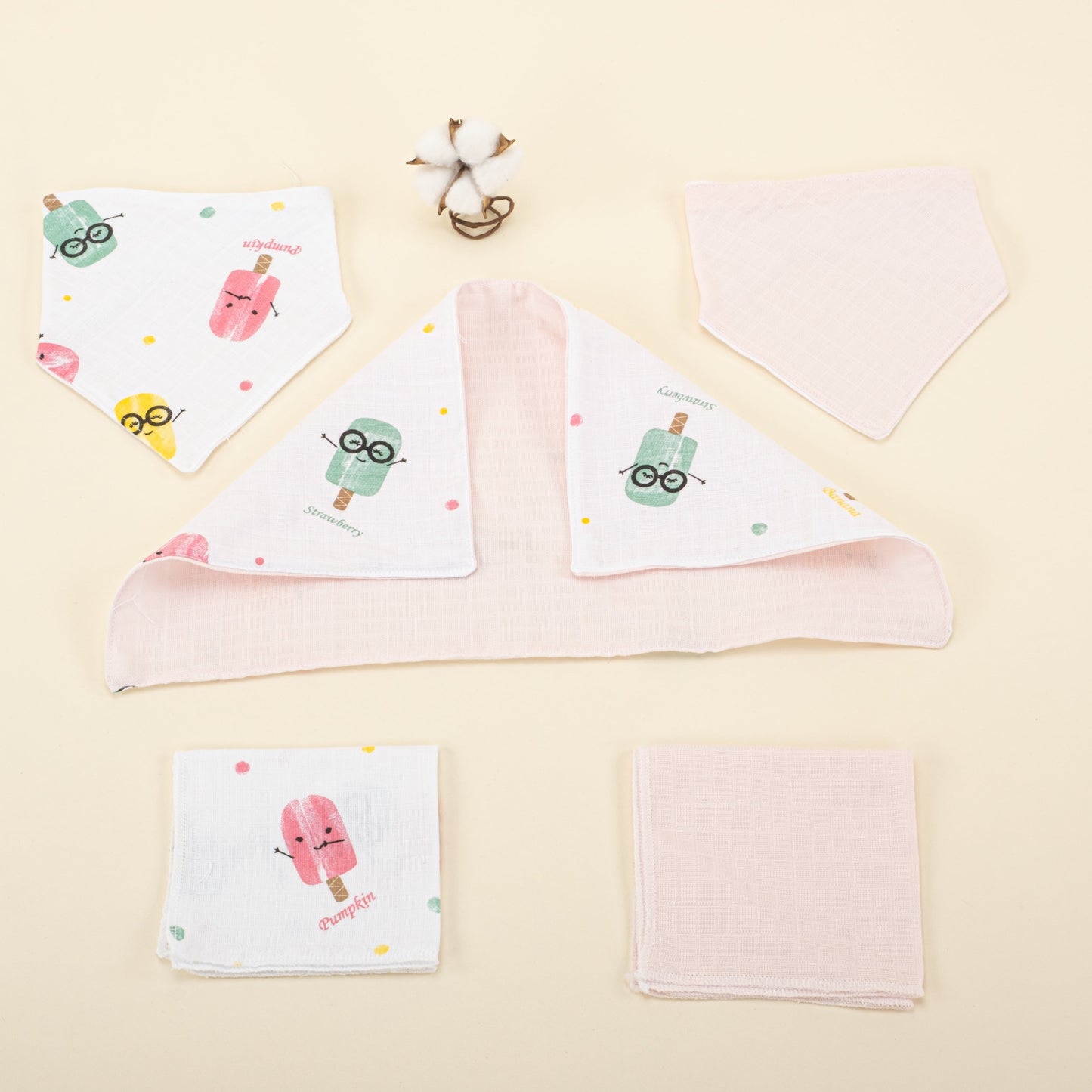 11 Piece - Newborn Sets  - Double Sided - Seasonal - Bebe Pembe Muslin - Dondurma