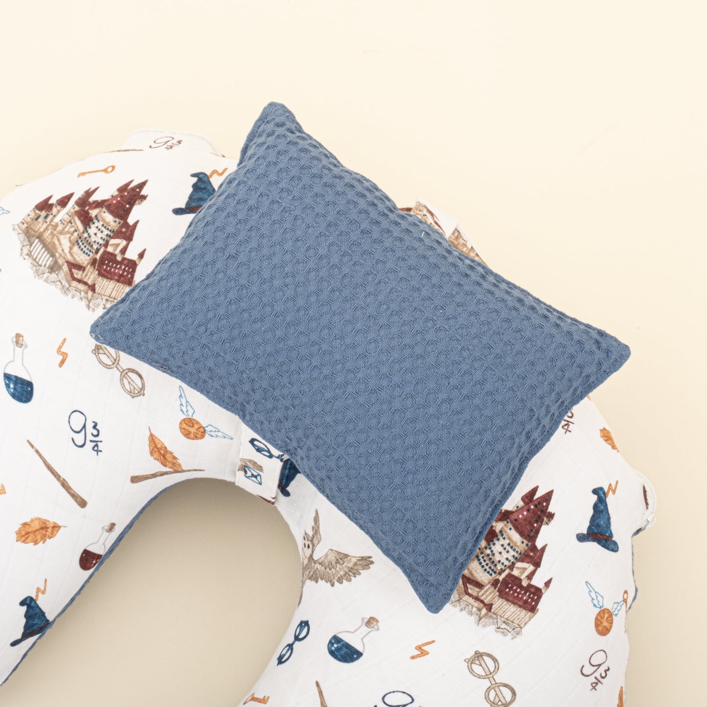 Double Sided Breastfeeding Pillow - İndigo Petek - Harry