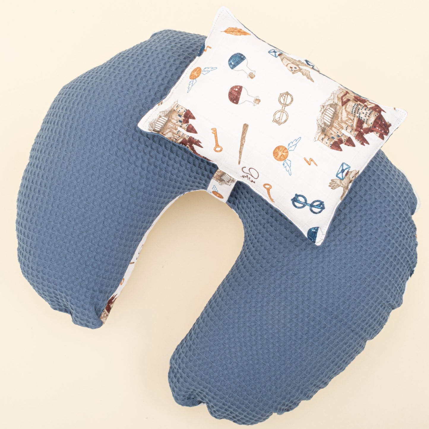 Double Sided Breastfeeding Pillow - İndigo Petek - Harry