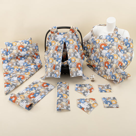 11 Piece - Newborn Sets - Summery - Renkli Ayıcıklar