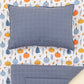 Double Sided Changing Pad and Pillow - İndigo Muslin - Mavi Balkabağı