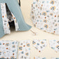 9 Piece - Newborn Sets - Double Sided - Winter - Petrol Mavisi Petek - Petrol Mavisi Gökkuşağı